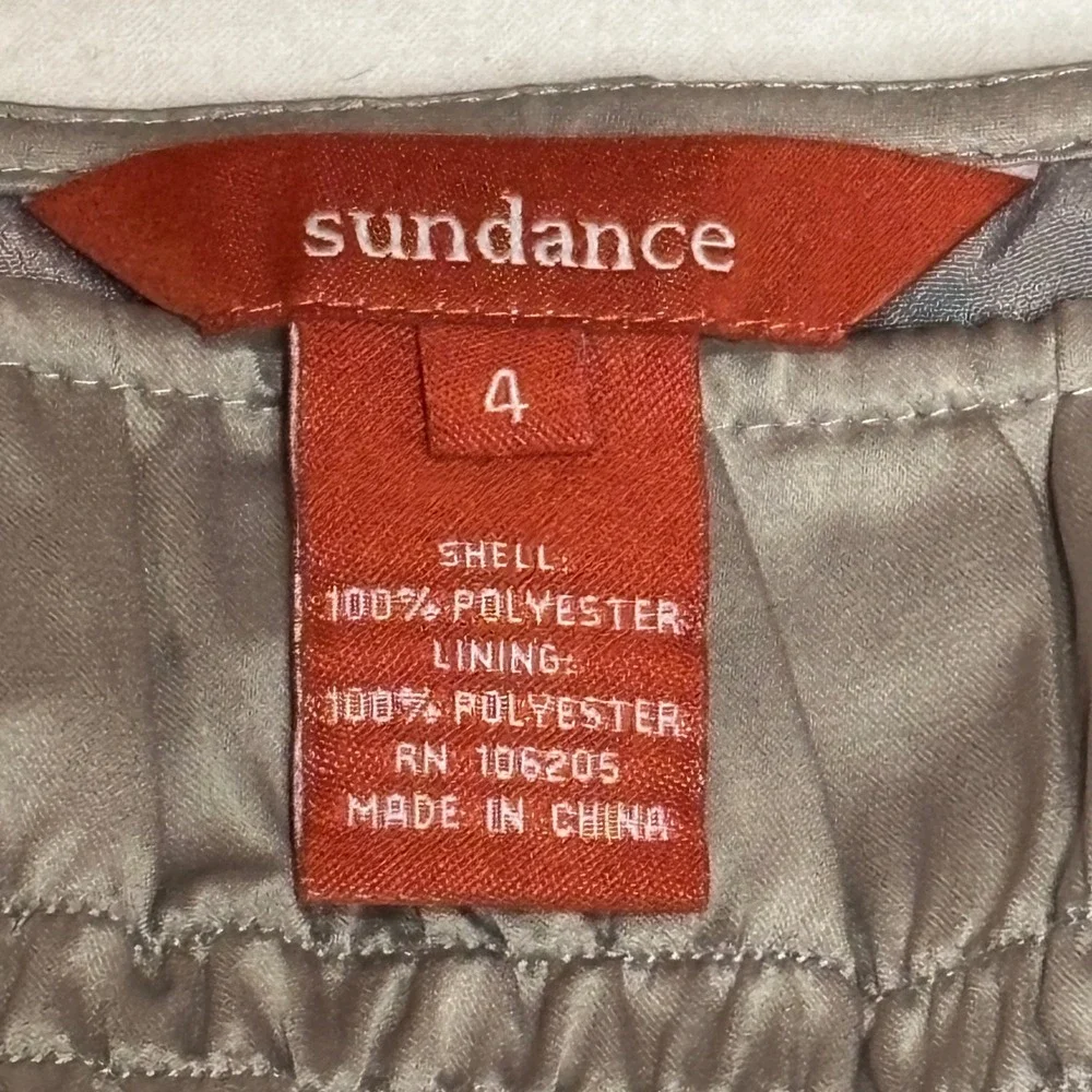 Sundance Skirt‎ Women's Size 4 Gathered Pleated Asymmetrical Hem Taupe Polyester